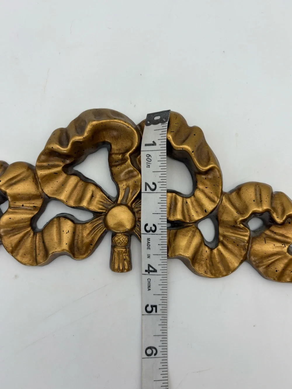 Gold-Tone Ornamental Bow Hardware Accent Set